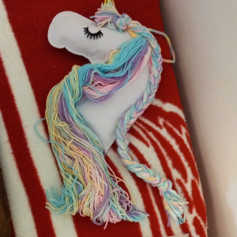 Colorful Unicorn Plush For Braiding Practice By SHEIN Kids